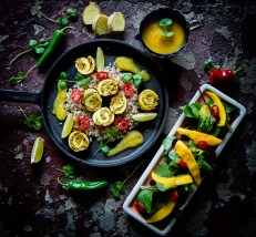 Spicy chicken salad.